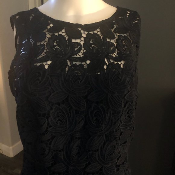 Black Lace Dress - THE LOFT - NWT - MEDIUM - Picture 2 of 2